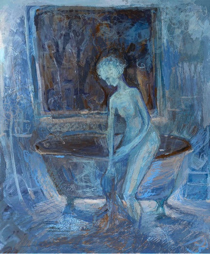 Bather in blue